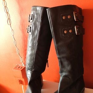 Knee high leather.